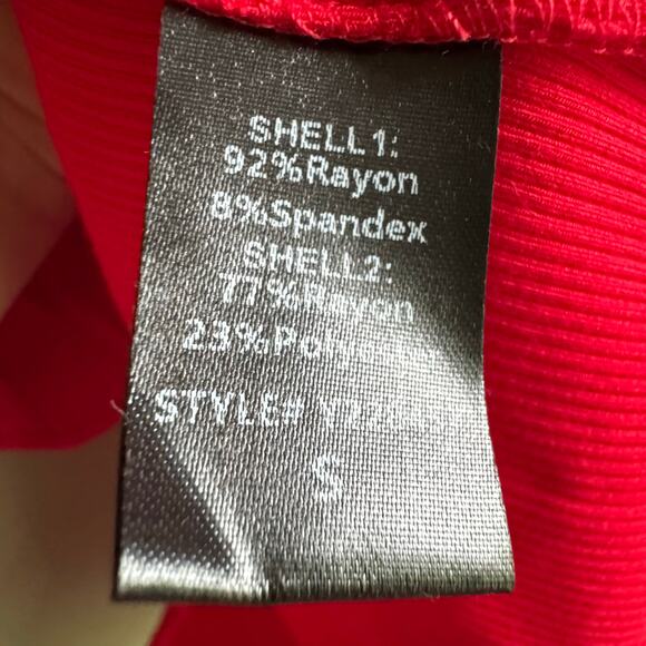 Red Pomander Place Ruffle Sleeve Rib Knit Top Tuckernuck S Preppy V-neck - Picture 5 of 6